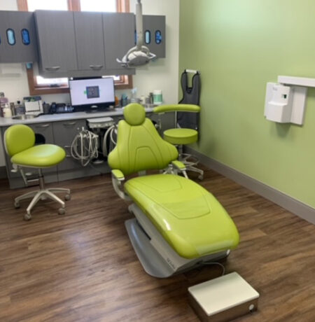 Dental chair in dental office