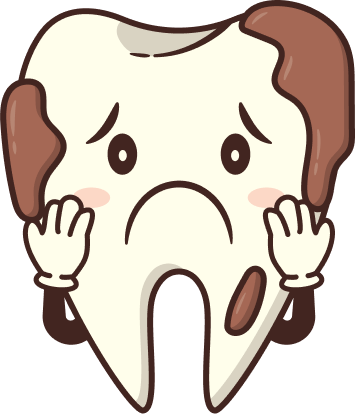 Tooth with Plaque and Tartar