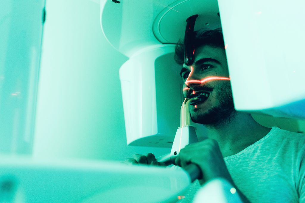 Man having a dental X-ray