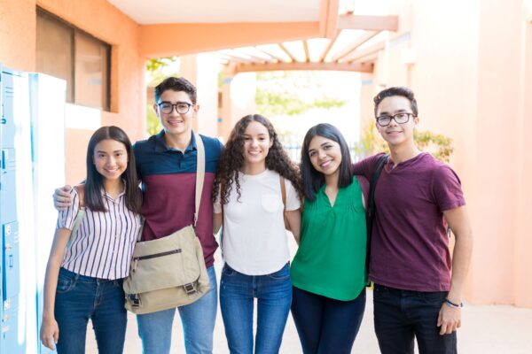 group of happy students