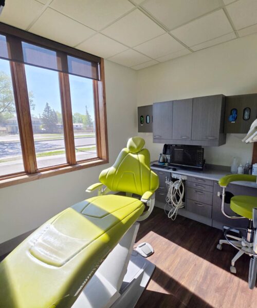 dental chair at Greenwoods dental at Pembina
