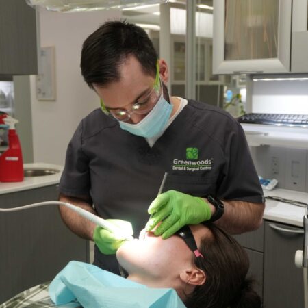 patient getting a dental filling